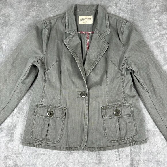 Maurices VTG Jacket Medium Militray Green Y2K Utility Boho Aesthetic 90's Preppy - Picture 2 of 11